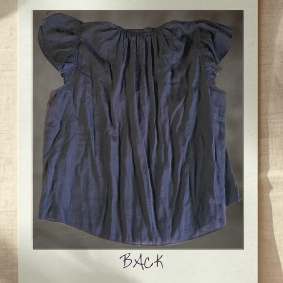 Lauren Conrad Black Ruffle Sleeve Blouse | 2X - Picture 2 of 4